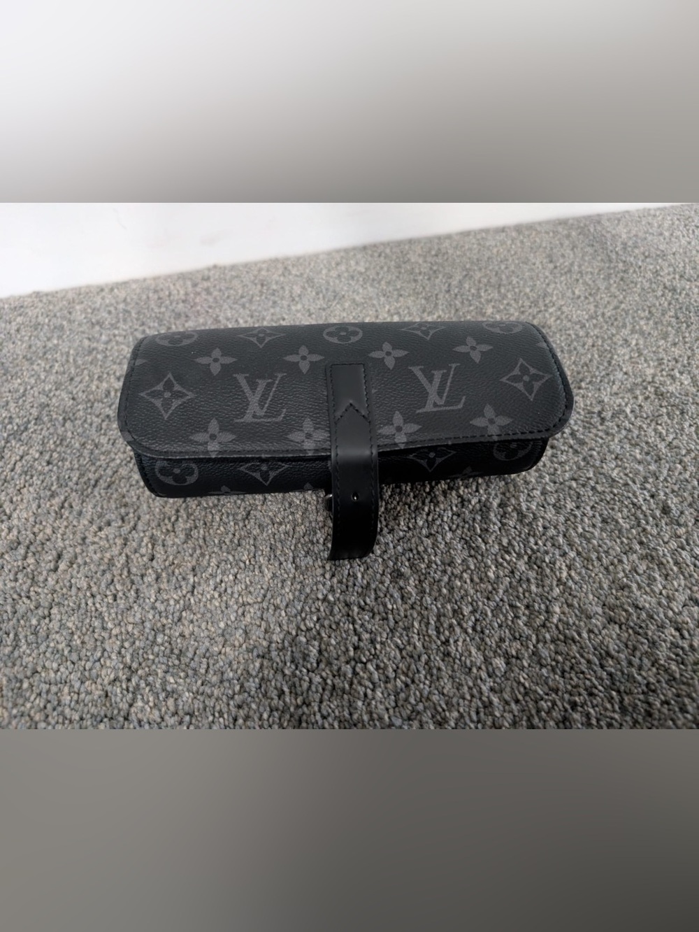 Louis Vuitton Black Monogram Eclipse Glasses Case